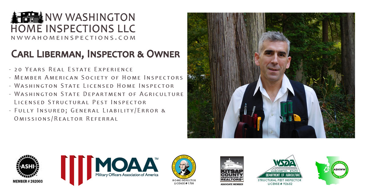 Meet the Inspector - NW WASHINGTON HOME INSPECTIONS LLC